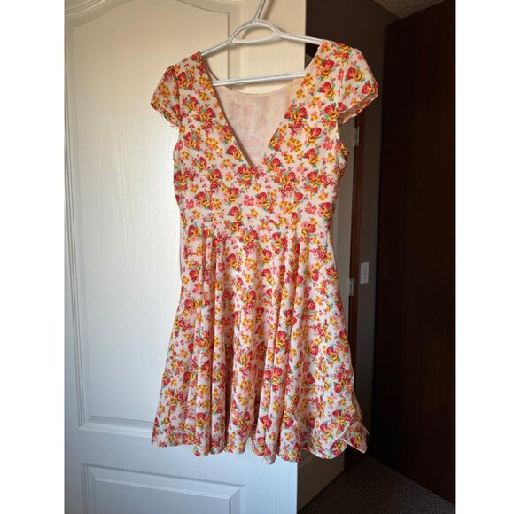 Forever 21 Floral Fit & Flair Mini Dress - Picture 3 of 4